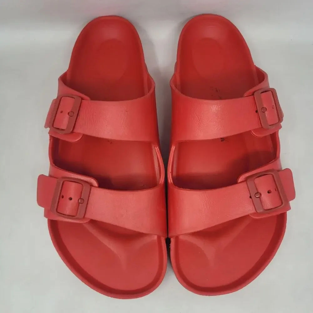 Birkenstock Arizona Sandals Men EU46 US13.5 Red EVA Slides Slip On Comfort Beach